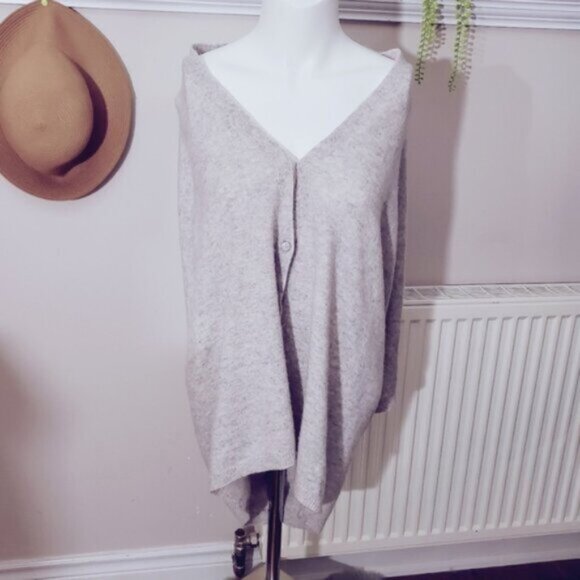 Dean & White 100٪ Premium Pure Cashmere Multi Way Two Sided Button Opening Shawl - Picture 13 of 15